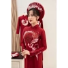 Áo Dài Cặp Cưới Hỏi Truyền Thống Màu Đỏ ADC05 - Giá 650.000 VND, Cô Dâu Chú Rể 4