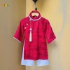 Áo Dài Cặp Đôi Bé Trai và Bé Gái Đón Tết Lụa Gấm Vân Cao Cấp Mềm Mại Giá 169k 3