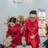 Áo dài cặp đôi nam nữ tay vai bồng chữ Hỷ pha lê Chaang - Dự tiệc lễ tết ADC693 4