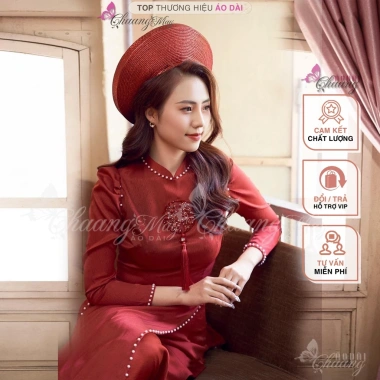 Áo dài cặp đôi nam nữ tay vai bồng chữ Hỷ pha lê Chaang - Dự tiệc lễ tết ADC693 10 Áo dài cặp đôi nam nữ tay vai bồng chữ Hỷ pha lê Chaang - Dự tiệc lễ tết ADC693 10