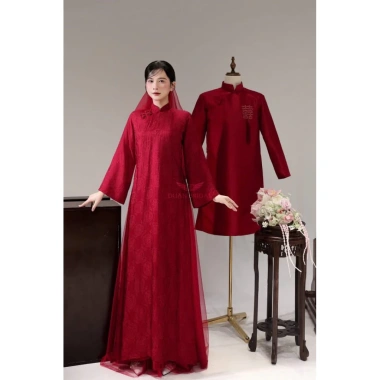 Áo dài cặp đôi ngày vu quy 4 tà, chất liệu thọ dơi cao cấp, nam tatta loại 1, kèm quần thường – giá chỉ 650.000đ