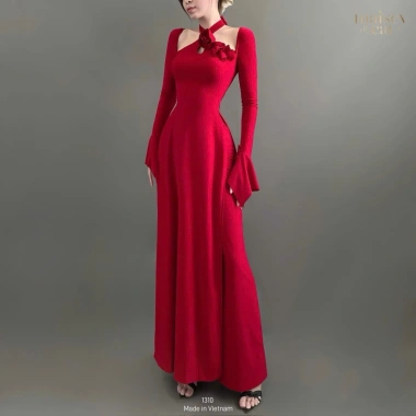 Áo dài Cát Tường MAISEY 1.310 dáng ôm sang trọng đỏ may mắn - Tết giá ưu đãi 652.810₫