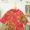 Áo dài chăn công cặp bé trai và bé gái vải linen mịn họa tiết truyền thống MamLa Rio194 - Giá chỉ 279.000₫ 8