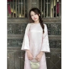 Áo Dài Châu Sa Đính Chấm - Cách Tân, Tay Lỡ, Cổ Tròn, Giá 450.000đ 4