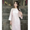 Áo Dài Châu Sa Đính Chấm - Cách Tân, Tay Lỡ, Cổ Tròn, Giá 450.000đ 8