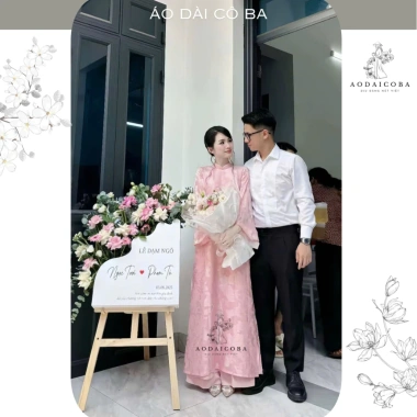 Áo Dài Cô Ba Dáng Suông Uyển Nhi, Gấm Kim Tuyến 2 Lớp 4 Tà, Cao Cấp, Mặc Dạm Ngõ - Sự Kiện Trang Trọng 369k