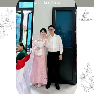 Áo Dài Cô Ba Dáng Suông Uyển Nhi, Gấm Kim Tuyến 2 Lớp 4 Tà, Cao Cấp, Mặc Dạm Ngõ - Sự Kiện Trang Trọng 369k