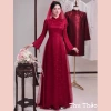 Áo dài cô dâu Vân Mưa ăn hỏi - Đính nơ bánh bèo, thiết kế truyền thống thanh lịch sang trọng, chỉ 539k 4