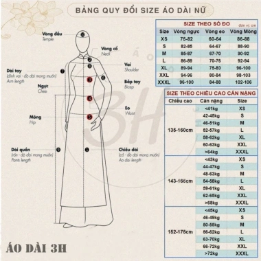 Áo dài cổ phục việt nữ tay phụng 2 lớp tơ kính 3H – chất liệu cao cấp, giảm còn 510.000₫