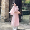 Áo dài cổ yếm tơ óng đính bướm, áo khoác choàng, quần lụa - 24FebStudio AD17, giá ưu đãi 234k 3