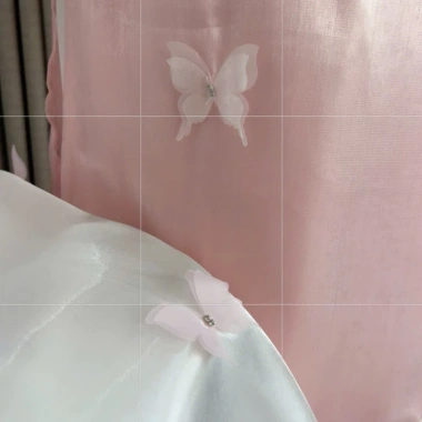 Áo dài cổ yếm tơ óng đính bướm, áo khoác choàng, quần lụa - 24FebStudio AD17, giá ưu đãi 234k 8