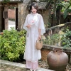 Áo dài cổ yếm tơ óng đính bướm, áo khoác choàng, quần lụa - 24FebStudio AD17, giá ưu đãi 234k 10