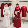 Áo dài cưới cặp đôi Châu Sa hoa Việt ADC868 - May sẵn nam nữ tiệc đám hỏi lễ tết, chỉ 514.500₫