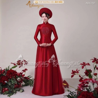 Áo dài cưới cặp đôi nam nữ song hỷ ngọc Phalê cao cấp ADC707 - đẹp sang trọng, giá ưu đãi 565.950 VND 2