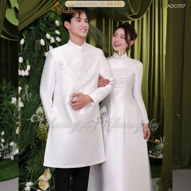 Áo dài cưới cặp đôi nam nữ song hỷ ngọc Phalê cao cấp ADC707 - đẹp sang trọng, giá ưu đãi 565.950 VND 8