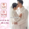 Áo dài cưới đỏ trắng cặp song hỷ May Mắn - Giá chỉ 360.000đ | Áo Dài Hà Nội