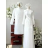 Áo dài cưới hoa trà trắng cặp đôi - Thiết kế cho cô dâu & chú rể, giá ưu đãi 675k 5