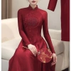 Áo dài cưới Hỷ Trọng Đại cao cấp lụa vân gỗ – áo đôi nam nữ ăn hỏi, dạm ngõ, giá ưu đãi 675k 2