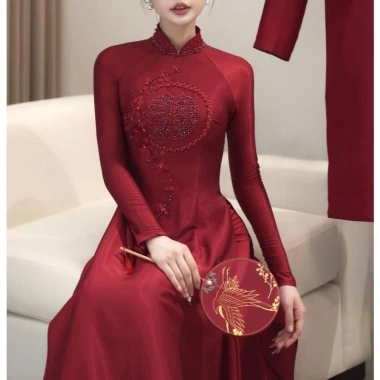 Áo dài cưới Hỷ Trọng Đại cao cấp lụa vân gỗ – áo đôi nam nữ ăn hỏi, dạm ngõ, giá ưu đãi 675k