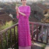 Áo dài dáng suông nữ gấm đỏ đô, cổ tròn, may sẵn xuông bầu dự tiệc lễ tết 3