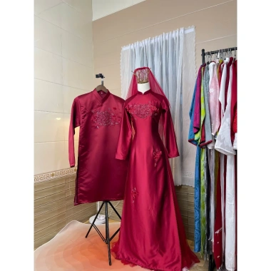Áo dài dâu rể Bảo Ngọc đính chữ hỷ, hoa đỏ cao cấp, áo dài song hỷ mới sang trọng - giảm giá 569k (giá gốc 716.940đ) 8 Áo dài dâu rể Bảo Ngọc đính chữ hỷ, hoa đỏ cao cấp, áo dài song hỷ mới sang trọng - giảm giá 569k (giá gốc 716.940đ) 8