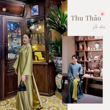 Áo Dài Diễm Châu Cách Tân Cổ Tròn Dáng Xuông Dài - May Sẵn Cao Cấp Giá 328.500₫