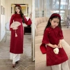 Áo dài đỏ cách tân Mẹ và Bé Ngọc Điệp - Chất tơ mềm, thời trang Tết, giá 99.500đ