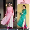 Áo dài Đoan Nguyệt cách tân tơ óng, cổ tết lễ tết - Giá chỉ 299k ZELORA