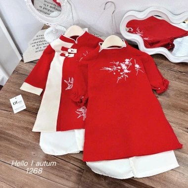 Áo dài đôi bé trai & bé gái lễ tết, size 8‑25kg, xinh xắn, 139.000 VNĐ ORASTORE 3