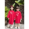 Áo dài đôi BeBe cho bé trai và bé gái - Nhung tăm mềm mại, set Tết truyền thống trẻ em, giá 396.000 VND 4