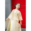 Áo dài đôi cách tân Uyển Nguyệt 4 tà vải organza thêu đính nổi - Truyền thống Tết mẹ bé, giá ưu đãi 220k, thiết kế đặc biệt, đẹp mắt, độc đáo 6