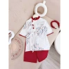 Áo dài đôi hoa lá cho bé gái và bé trai, size 10-28kg Ct13, thích hợp tết và đi chơi - Giá chỉ 179.000₫ 9