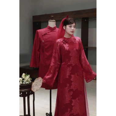 Áo dài đôi nam nữ cao cấp vải lót 4 tà - Form chuẩn, đẹp trẻ, giá ưu đãi 344.000 Áo dài đôi nam nữ cao cấp vải lót 4 tà - Form chuẩn, đẹp trẻ, giá ưu đãi 344.000