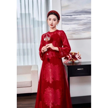 Áo dài đôi nam nữ cao cấp vải lót 4 tà - Form chuẩn, đẹp trẻ, giá ưu đãi 344.000