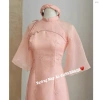 Áo dài đôi nam nữ tafta voan tơ hoa xanh bê, size bigsize 4XL, thích hợp tiệc cưới giảm giá 20% 8