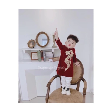 Áo dài đôi siêu xinh Quảng Châu cho bé trai - gái 10-22kg, giảm giá 185.000đ