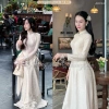 Áo dài gấm Bạch Phượng ADC610 May sẵn – Truyền thống cho tiệc cưới, lễ tết, Giá 288k 10