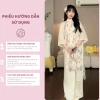 Áo Dài Gấm Hoa Đào Mecixi T032 Tay Voan, Quần Dài Cạp Chun - Giảm 19% Chỉ 289.000đ 9