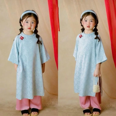 Áo Dài Gấm Hoa Tết Bé HCX – Thiết Kế Sang Trọng, Giá Ưu Đãi 223k 4