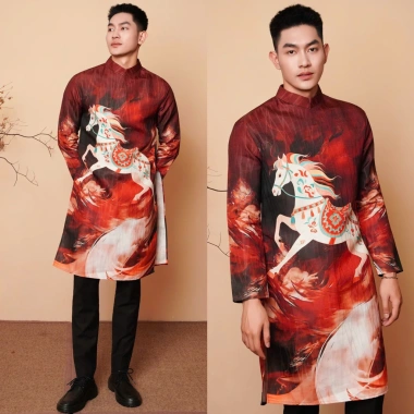 Áo dài gấm nam thiết kế độc quyền 2.026 - Sang trọng, giảm giá 20% chỉ 399.000₫ 7