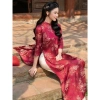 Áo dài gấm nữ tay lỡ hoa văn cổ điển sang trọng - ưu đãi 259k cho Tết và lễ hội 4