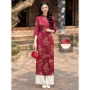 Áo dài gấm nữ tay lỡ hoa văn cổ điển sang trọng - ưu đãi 259k cho Tết và lễ hội 5