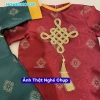 Áo Dài Gấm Thêu Tết Cao Cấp cho Bé Trai AODAI08 giảm giá 369k tặng khăn xếp 5