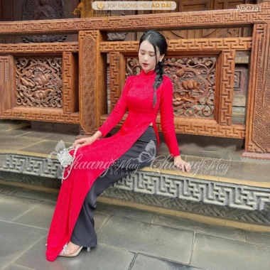 Áo dài gấm tơ đỏ đô Chaang may sẵn, truyền thống trẻ trung, áo dài cô giáo đẹp cho tiệc cưới, lễ tết - ADC731 9 Áo dài gấm tơ đỏ đô Chaang may sẵn, truyền thống trẻ trung, áo dài cô giáo đẹp cho tiệc cưới, lễ tết - ADC731 9