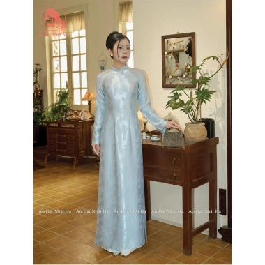 Áo dài gấm Trúc Anh lụa trúc đào cao cấp, ôm eo tay loe sang trọng, mềm mại 6 Áo dài gấm Trúc Anh lụa trúc đào cao cấp, ôm eo tay loe sang trọng, mềm mại 6
