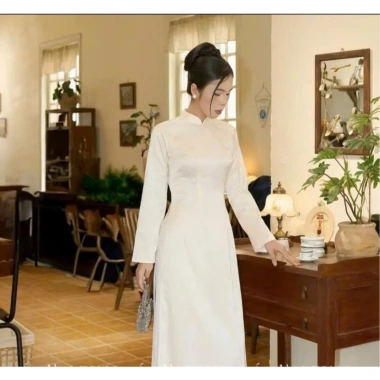 Áo Dài Gấm Truyền Thống Lan Mộc - Tôn Dáng, Sang Trọng | 395,100₫ - Áo dài Hà Anh 2
