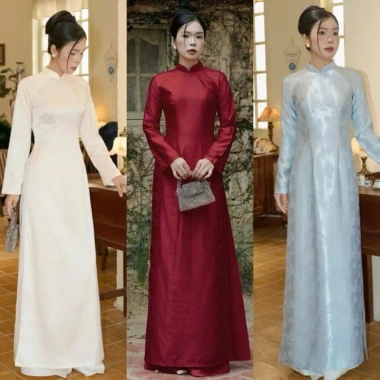 Áo Dài Gấm Truyền Thống Lan Mộc - Tôn Dáng, Sang Trọng | 395,100₫ - Áo dài Hà Anh 8