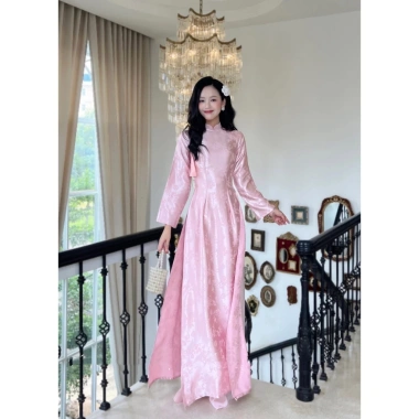 Áo Dài Gấm Truyền Thống Lan Mộc - Tôn Dáng, Sang Trọng | 395,100₫ - Áo dài Hà Anh 9