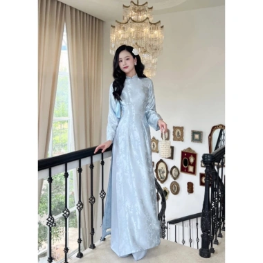 Áo Dài Gấm Truyền Thống Lan Mộc - Tôn Dáng, Sang Trọng | 395,100₫ - Áo dài Hà Anh 10
