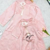 Áo dài gia đình An Khang Nét Việt tết siêu xinh – bố bé trai gấm dệt, mẹ bé gái lụa mềm mại 282k 9